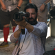 Drew Pearce on the set of Hotel Artemis.